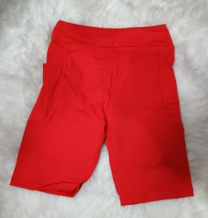 BERMUNDA DE BOLSO LISA 5853 COR TOMATE / M SARADOS
