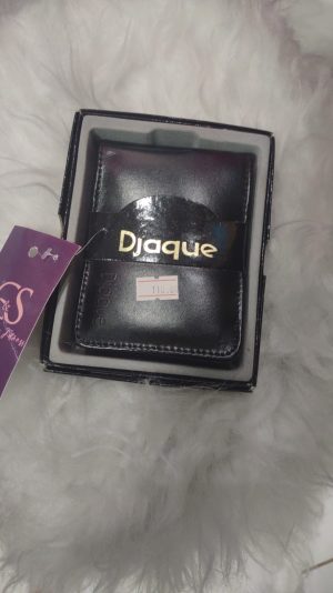 CARTEIRA COURO MASCULINA COM ZIPER ATRAS COR PRETA / M DJAQUE