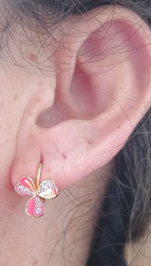 BRINCO BRUNA 913 FOLHEADO OURO 18 K / BRUNA JOIAS
