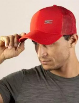 BONE TELA  LISO COR VERMELHO / UNICO SPORT COMPANY 1507