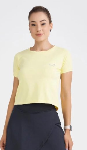 BLUSA CROPPED FIT PROTEÇÃO UV 50 + COR AMARELO / G EPULARI