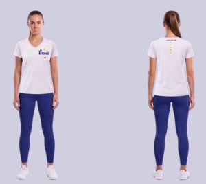 BLUSA BABYLOOK BRASIL COR BRANCO / P PORTO FIT