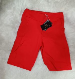BERMUNDA DE BOLSO LISA 5853 COR TOMATE / M SARADOS