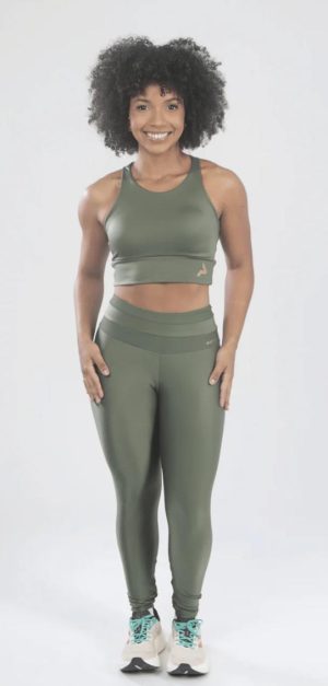 CALÇA LEGGING TRIS Z COR VERDE / M PORTO FIT