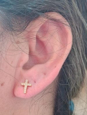 BRINCO BRUNA 10749 FOLHEADO OURO 18 K / BRUNA JOIAS