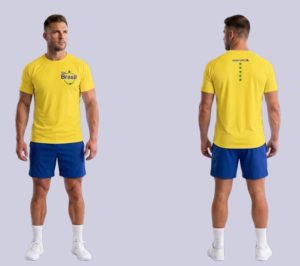 CAMISA BRASIL MASCULINA COR AMARELA / P PORTO FIT