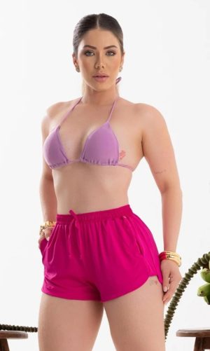SHORT UV BARRA ARRENDONDADA COR AMARANTO / M CAMBORIÚ 12265