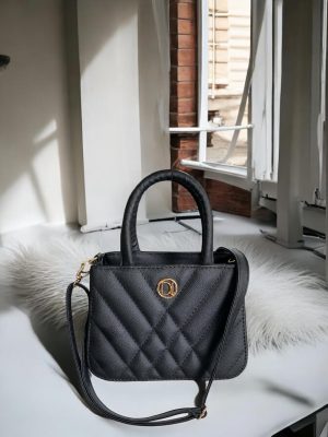 BOLSA PEQUENA MAO COURO COR PRETA / P DJAQUE
