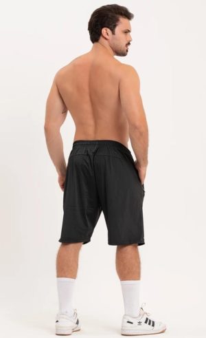 SHORT MASCULINO COM BOLSO E ZIPER TRATOR COR PRETO / XG CAMBORIÚ 03122