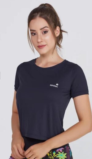 BLUSA SHIRT CROPPED FIT UV 50 + COR PRETO / G EPULARI