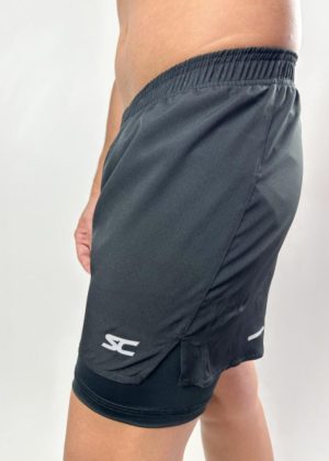 SHORT MICROFIBRA DRY RUNNER COR PRETO / M SPORT COMPANY 3117