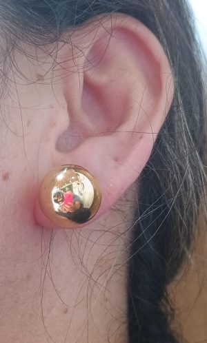 BRINCO BOLAO FOLHEADO OURO 18 K / ROMANEL