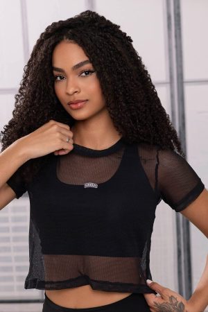 BLUSA CROPPED 310 COR PRETO / G SARADOS