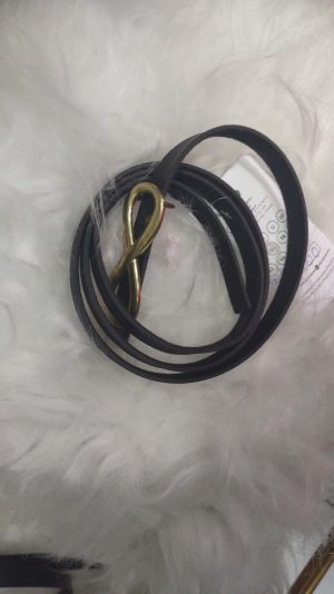 CINTO DE COURO COR PRETO  / G 110 CM DJAQUE