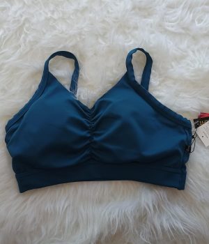 TOP FRANZIDO COSTA NUA PLUS SIZE COR PETRÓLEO / G1 POWER FIT