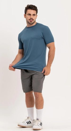 SHORT MASCULINO COM BOLSO E ZIPER TRATOR COR GRAFITI / XG CAMBORIÚ 03122