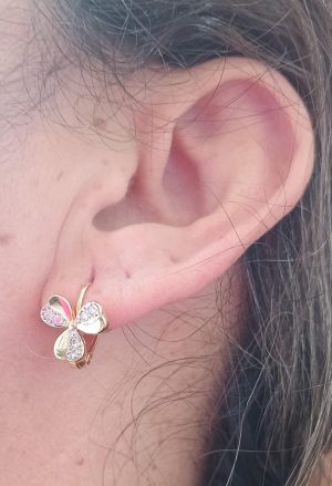 BRINCO BRUNA 913 FOLHEADO OURO 18 K / BRUNA JOIAS