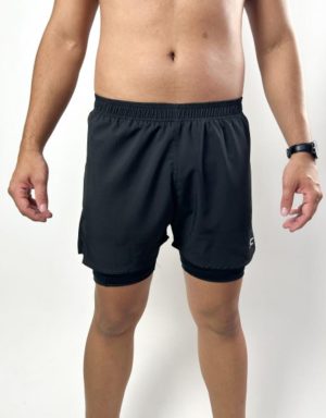 SHORT MICROFIBRA DRY RUNNER COR PRETO / M SPORT COMPANY 3117