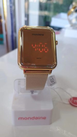 RELOGIO DIGITAL FEM OURO / MONDAINE