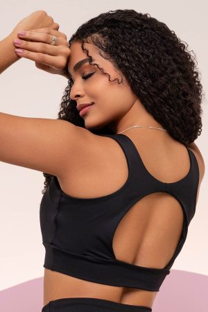 TOP COM BOJO 2204 COR PRETO / M SARADOS