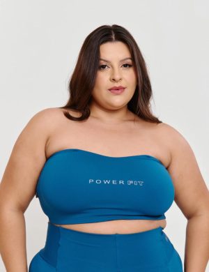 TOP FAIXA COM ALÇA 3010 COR COBALT BLUE / G1 POWER FIT  PLUS SIZE