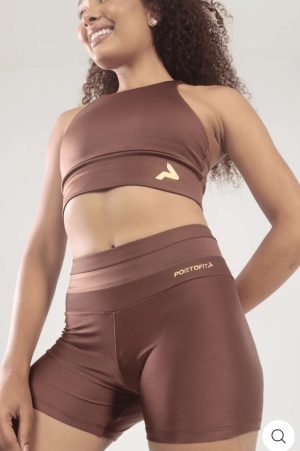 SHORT TRIS ZAYA COR BROWN / M PORTO FIT