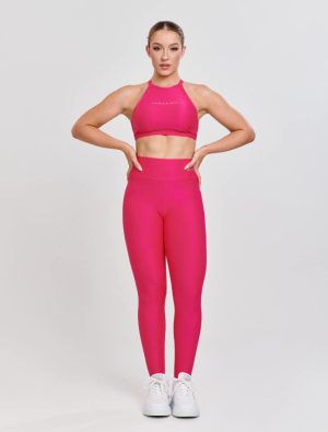 TOP CANELADO HALTER NECK 1995 COR HOT PINK / GG POWER FIT