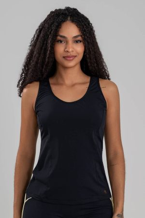 Blusa regata confort 112 cor preta / M Sarados